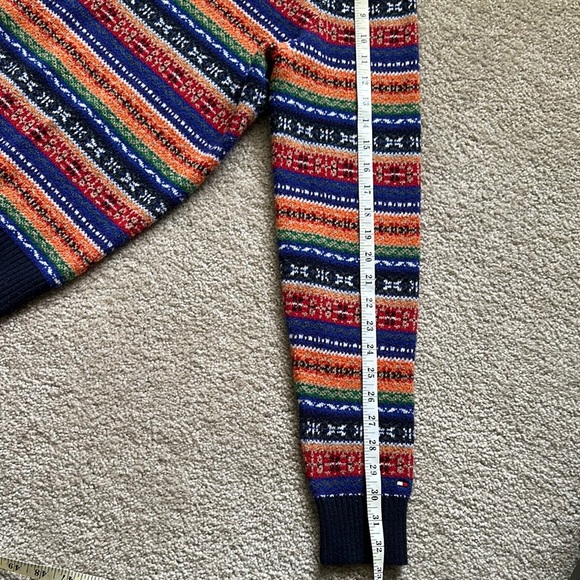 Tommy Hilfiger Colorful Striped Ski Lux Cotton Pullover Sweater Mens Small - Picture 7 of 8